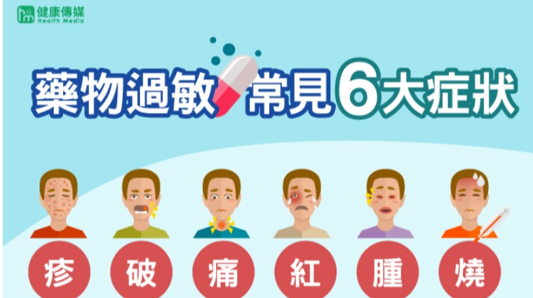 藥物過敏常見6大症狀 藥物過敏常見6大症狀