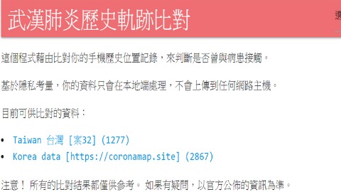 武漢肺炎歷史軌跡比對