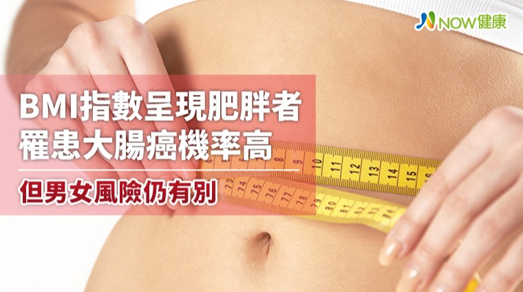 BMI指數呈現肥胖者罹患大腸癌機率高 但男女風險仍有別 BMI指數呈現肥胖者罹患大腸癌機率高 但男女風險仍有別