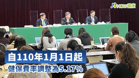 自110年1月1日起 健保費率調整為5.17%