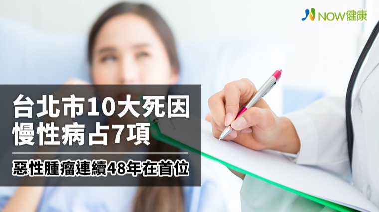 台北市10大死因慢性病占7項 惡性腫瘤連續48年在首位