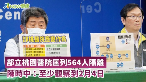 部立桃園醫院匡列564人隔離 陳時中：至少觀察到2月4日