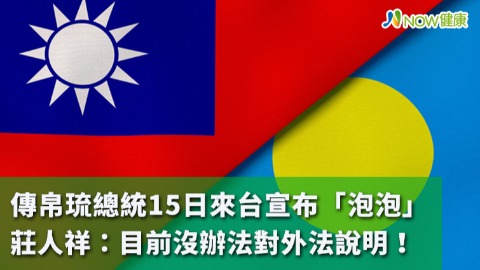 傳帛琉總統15日來台宣布「泡泡」 莊人祥：目前沒辦法對外法說明！