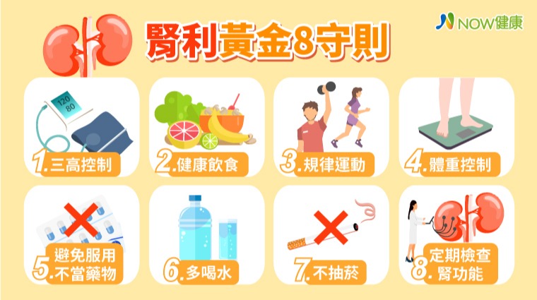 腎利黃金8守則 腎利黃金8守則