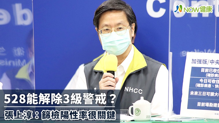 5月28日能解除3級警戒? 張上淳:篩檢陽性率很關鍵 5月28日能解除3級警戒? 張上淳:篩檢陽性率很關鍵