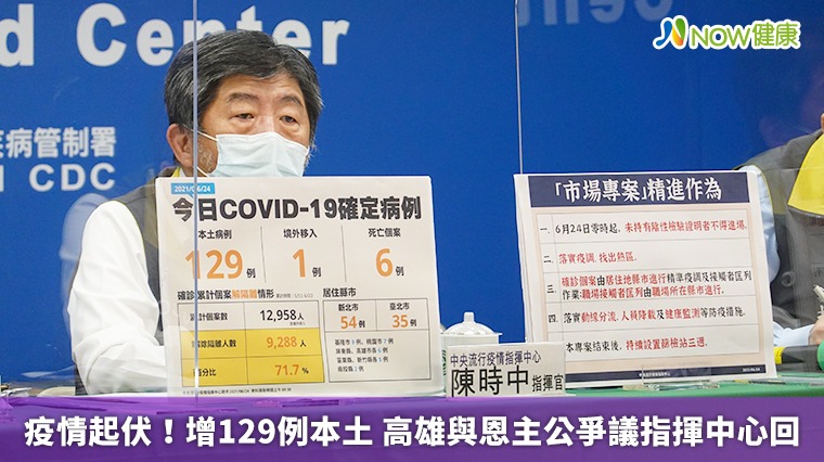 疫情起伏!增129例本土 高雄與恩主公爭議指揮中心回 疫情起伏!增129例本土 高雄與恩主公爭議指揮中心回