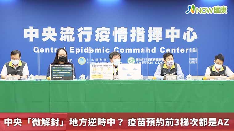 中央「微解封」地方逆時中？ 疫苗預約前3梯次都是AZ