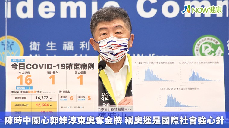 陳時中關心郭婞淳東奧奪金牌 稱奧運是國際社會強心針 陳時中關心郭婞淳東奧奪金牌 稱奧運是國際社會強心針