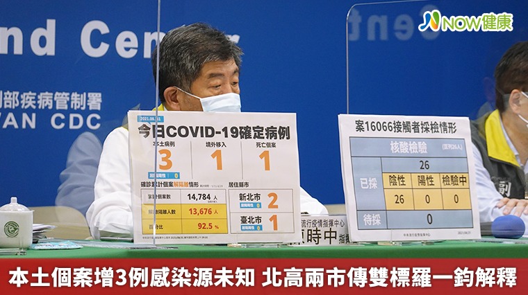 本土個案增3例感染源未知 北高兩市傳雙標羅一鈞解釋 本土個案增3例感染源未知 北高兩市傳雙標羅一鈞解釋
