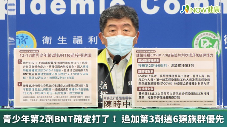 青少年第2劑BNT確定打了! 追加第3劑這6類族群優先 青少年第2劑BNT確定打了! 追加第3劑這6類族群優先