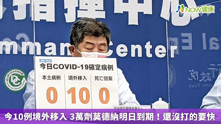 今10例境外移入 3萬劑莫德納明日到期!還沒打的要快 今10例境外移入 3萬劑莫德納明日到期!還沒打的要快