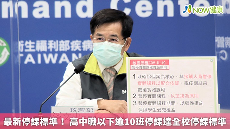 最新停課標準! 高中職以下逾10班停課達全校停課標準 最新停課標準! 高中職以下逾10班停課達全校停課標準