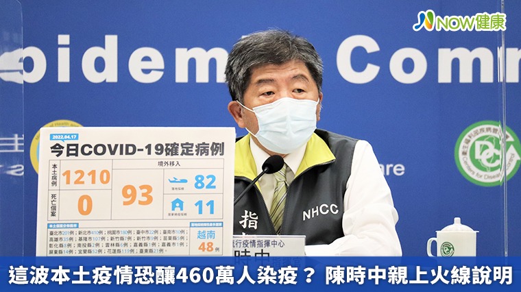 這波本土疫情恐釀460萬人染疫? 陳時中親上火線說明 這波本土疫情恐釀460萬人染疫? 陳時中親上火線說明