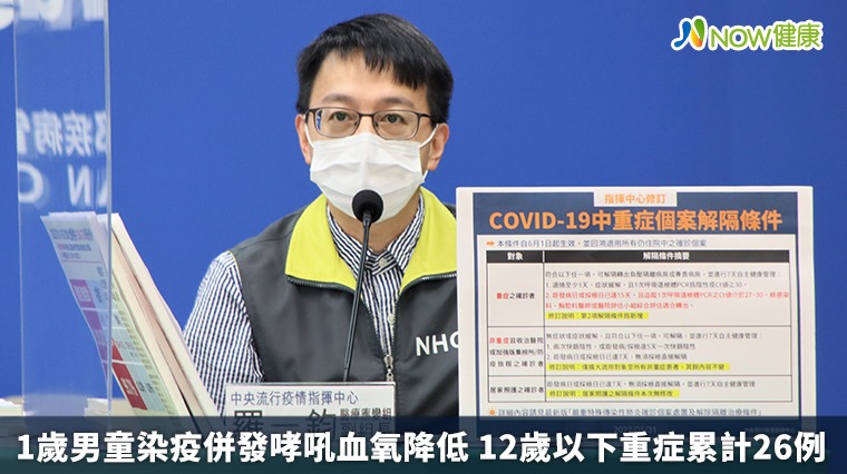 1歲男童染疫併發哮吼血氧降低 12歲以下重症累計26例 1歲男童染疫併發哮吼血氧降低 12歲以下重症累計26例