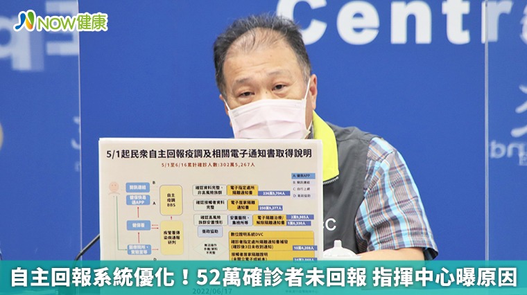 自主回報系統優化!52萬確診者未回報 指揮中心曝原因 自主回報系統優化!52萬確診者未回報 指揮中心曝原因