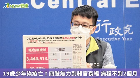 19歲少年染疫亡！四肢無力到器官衰竭 病程不到2個月