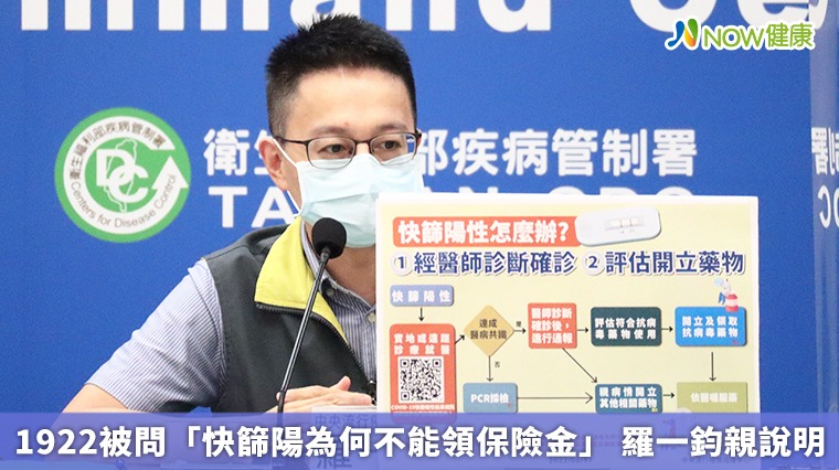 1922被問「快篩陽為何不能領保險金」 羅一鈞親說明 1922被問「快篩陽為何不能領保險金」 羅一鈞親說明
