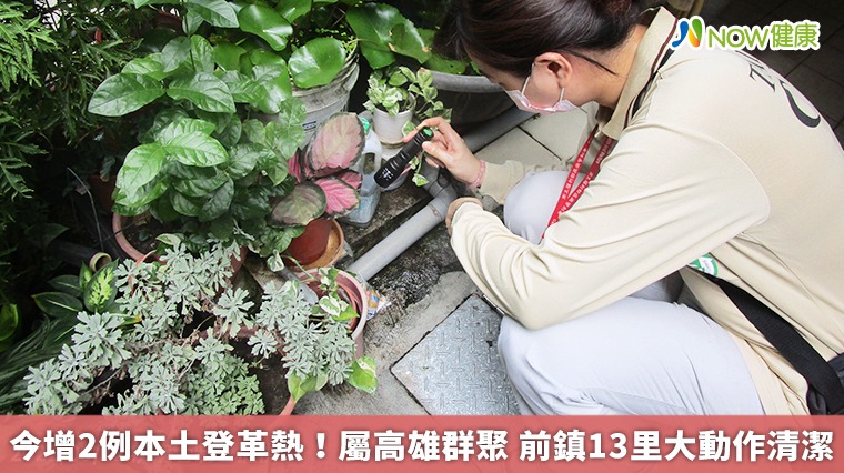 今增2例本土登革熱!屬高雄群聚 前鎮13里大動作清潔 今增2例本土登革熱!屬高雄群聚 前鎮13里大動作清潔