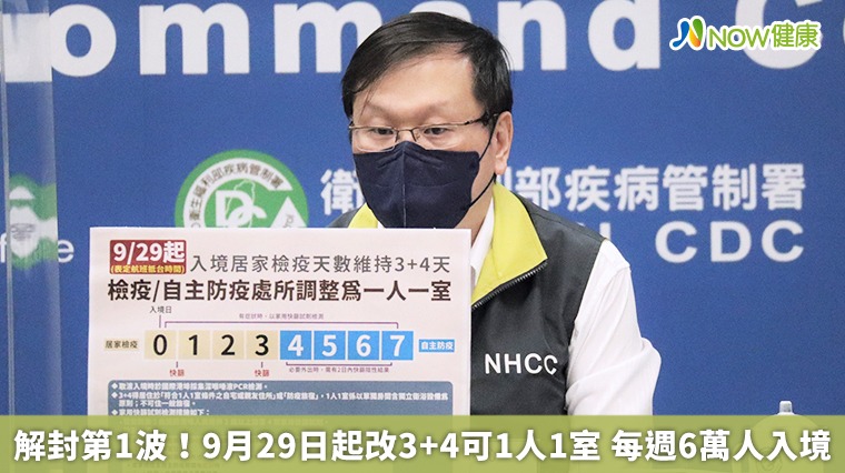 解封第1波!9月29日起改3+4可1人1室 每週6萬人入境 解封第1波!9月29日起改3+4可1人1室 每週6萬人入境