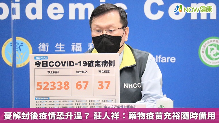憂解封後疫情恐升溫? 莊人祥:藥物疫苗充裕隨時備用 憂解封後疫情恐升溫? 莊人祥:藥物疫苗充裕隨時備用