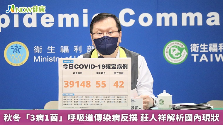 秋冬「3病1菌」呼吸道傳染病反撲 莊人祥解析國內現狀 秋冬「3病1菌」呼吸道傳染病反撲 莊人祥解析國內現狀