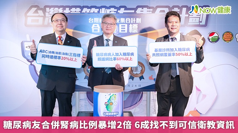 糖尿病友合併腎病比例暴增2倍 6成找不到可信衛教資訊 糖尿病友合併腎病比例暴增2倍 6成找不到可信衛教資訊