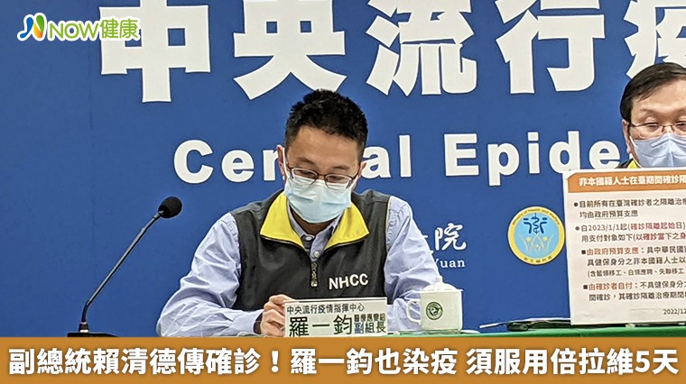 副總統賴清德傳確診!羅一鈞也染疫 須服用倍拉維5天 副總統賴清德傳確診!羅一鈞也染疫 須服用倍拉維5天