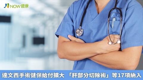 達文西手術健保給付擴大 「肝部分切除術」等17項納入