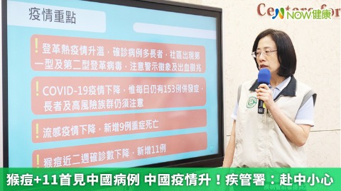 猴痘+11首見中國病例 中國疫情升！疾管署：赴中小心