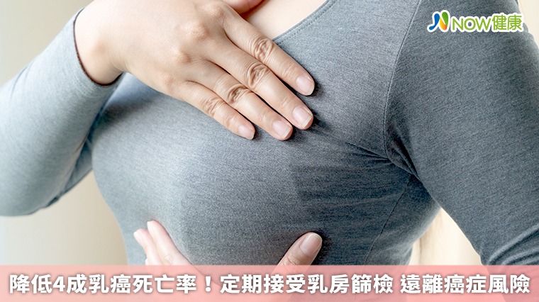 降低4成乳癌死亡率!定期接受乳房篩檢 遠離癌症風險 降低4成乳癌死亡率!定期接受乳房篩檢 遠離癌症風險