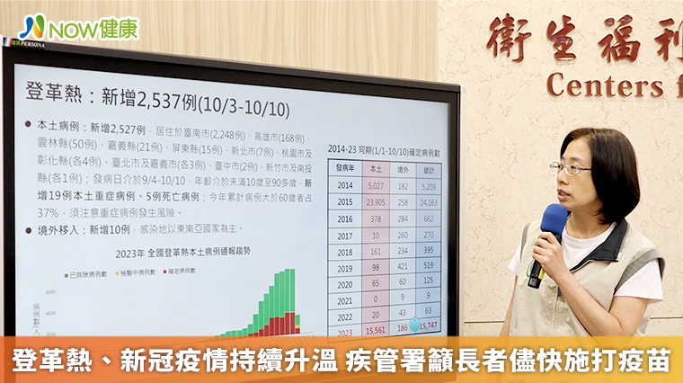 登革熱、新冠疫情持續升溫 疾管署籲長者儘快施打疫苗 登革熱、新冠疫情持續升溫 疾管署籲長者儘快施打疫苗