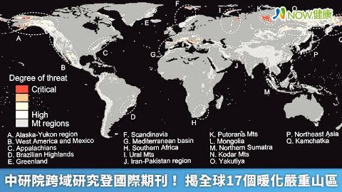 中研院跨域研究登國際期刊！ 揭全球17個暖化嚴重山區