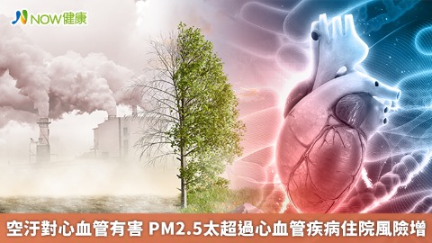 空汙對心血管有害 PM2.5太超過心血管疾病住院風險增