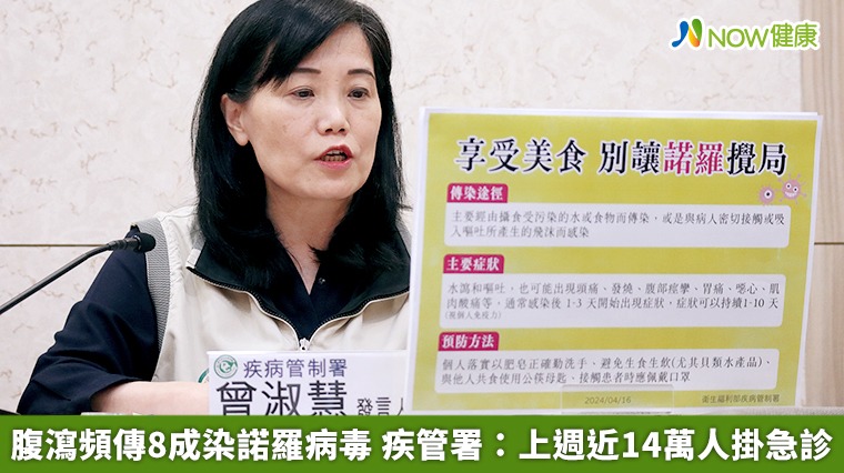 腹瀉頻傳8成染諾羅病毒 疾管署:上週近14萬人掛急診 腹瀉頻傳8成染諾羅病毒 疾管署:上週近14萬人掛急診