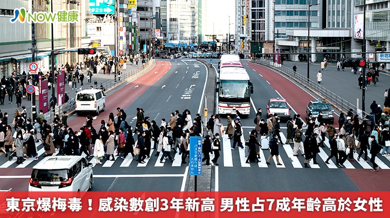 東京爆梅毒!感染數創3年新高 男性占7成年齡高於女性 東京爆梅毒!感染數創3年新高 男性占7成年齡高於女性