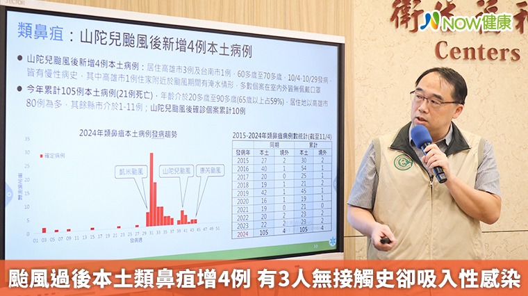 颱風過後本土類鼻疽增4例 有3人無接觸史卻吸入性感染 颱風過後本土類鼻疽增4例 有3人無接觸史卻吸入性感染