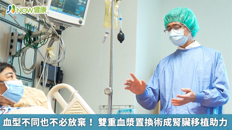 血型不同也不必放棄! 雙重血漿置換術成腎臟移植助力 血型不同也不必放棄! 雙重血漿置換術成腎臟移植助力
