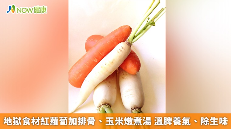 地獄食材紅蘿蔔加排骨、玉米燉煮湯 溫脾養氣、除生味